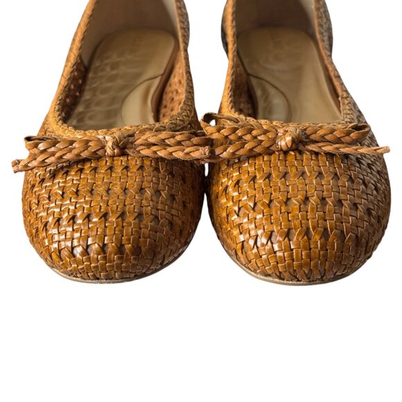 EUC Talbots Ballet Flats Woman’s 11 Blair Woven Tan - Picture 4 of 14